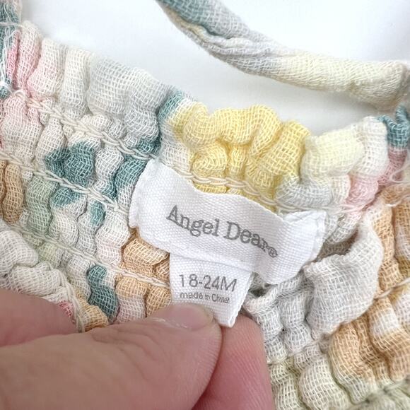 Angel Dear Paris Bouquet Skirted Smocked Bubble Romper - Picture 5 of 7